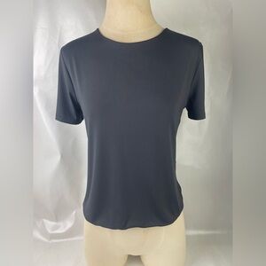 CHARLIE B Black Classic Short Sleeve Top